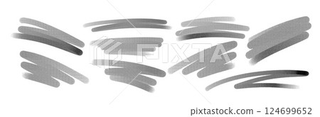 Vector Illustration Set Of Artistic Monochrome Background Featuring Abstract Grayscale Brush Strokes And Patterns, Ideal For Design Projects, Graphic Enhancements, And Modern Creative Decoration 124699652