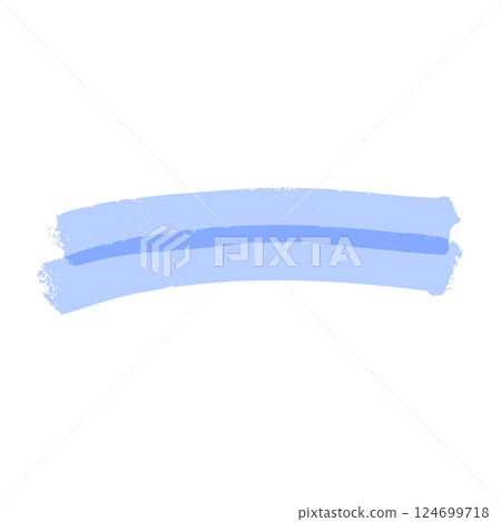 Colorful marker highlight strokes, scribble underlines, cute hand drawn pen lines, green and pink pencil marks, childish doodle elements. Flat vector illustration isolated on white background. 124699718