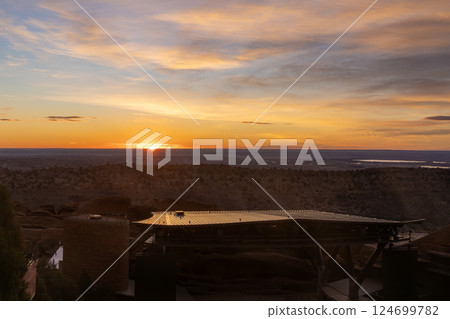 Sunrise from Red Rocks Amphitheater, Denver, Colorado Sunrise from Red Rocks Amphitheater, Denver, Colorado 124699782