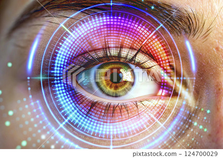 Biometrics. Identity verification by eye,face.Fingerprint 124700029