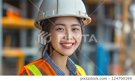 Female site supervisor 124700164