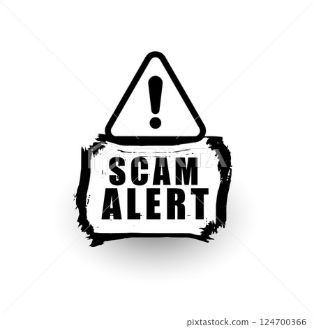 get your technology safe with scam alert alarm background 124700366
