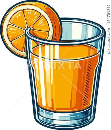 Orange juice illustration 124701252