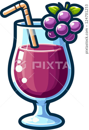 grape juice illustration 124701253
