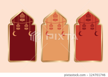 Set of Islamic window. Vector illustration Set of Islamic window. Vector illustration 124701746