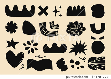 Abstract Shapes Collection - Modern Vector Art Design 124701777