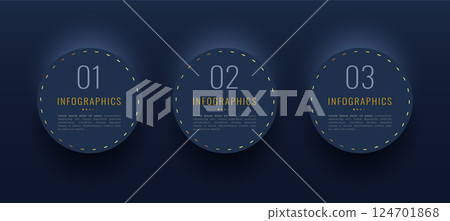 step-by-step guide to success with golden infographic banner 124701868