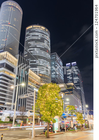 Aichi_Nagoya Station area city night view 124701964