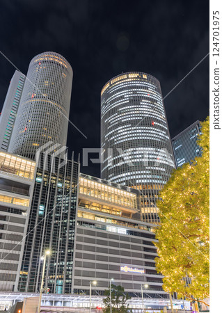 Aichi_Nagoya Station area city night view 124701975