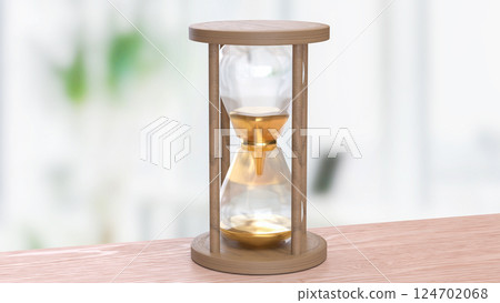 The Sand clock for Time concept 3d Rendering. The Sand clock for Time concept 3d Rendering. 124702068