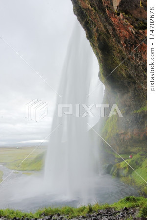 Seljalandsfoss, a beautiful waterfall in Iceland 124702678