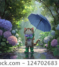 Rainy season cat 124702683
