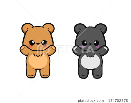 Bear illustration character Bear illustration character 124702878