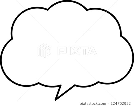 Simple speech bubble 124702932