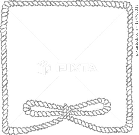 Rope frame with large grey ribbon 124703335