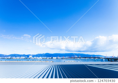 View of Kobe from the observation deck at Kobe Airport 124703430