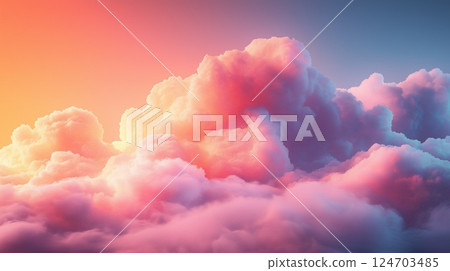 Clouds dyed in sunset 124703485