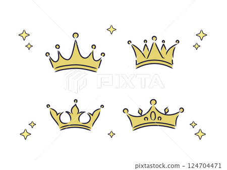 Stylish crown and tiara set 124704471