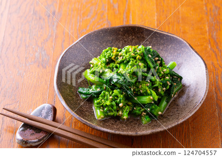 Rapeseed bean spicy soy sauce Rapeseed bean spicy soy sauce 124704557