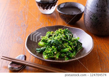 Rapeseed bean spicy soy sauce Rapeseed bean spicy soy sauce 124704574