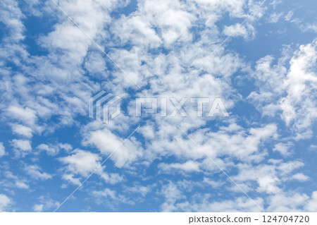 藍天上漂浮的雲 [背景資料] 124704720