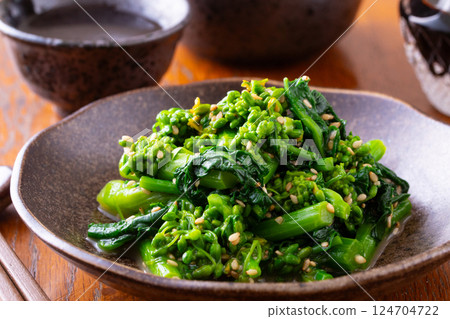 Rapeseed bean spicy soy sauce Rapeseed bean spicy soy sauce 124704722