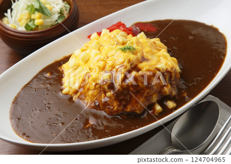 煎蛋飯 124704965