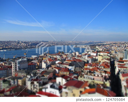 Türkiye, Istanbul, View from Galata Tower, Diorama style Türkiye, Istanbul, View from Galata Tower, Diorama style 124705084