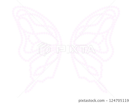 蝴蝶翅膀的虛線插圖 124705119