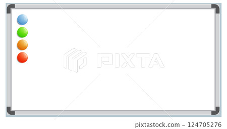 Colorful Dots on a Whiteboard Colorful Dots on a Whiteboard 124705276