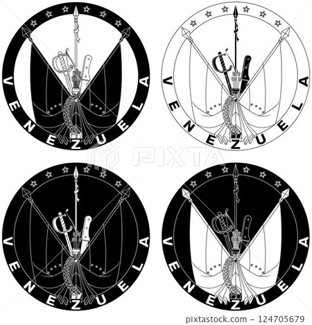 Logo with flag of the republic of Venezuela Logo with flag of the republic of Venezuela 124705679