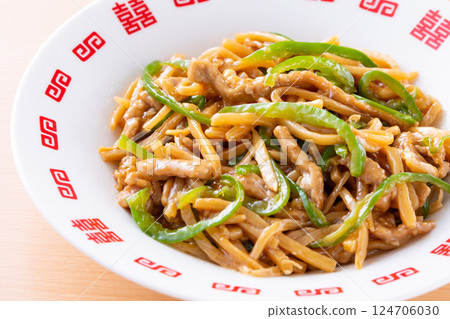 Delicious green pepper beef Delicious green pepper beef 124706030