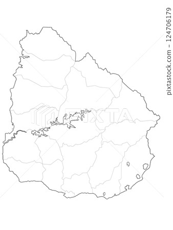 Blank map Uruguay 124706179