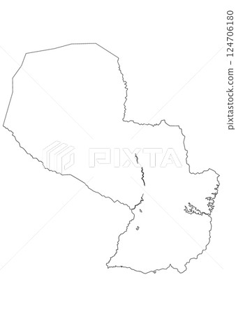 Blank map Paraguay 124706180
