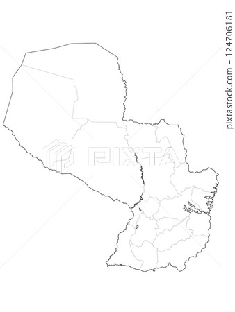 Blank map Paraguay 124706181