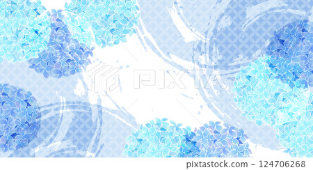 繡球花雨季花背景 124706268