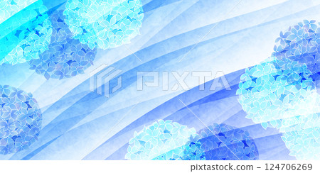 繡球花雨季花背景 124706269