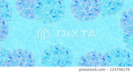 繡球花雨季花背景 124706276