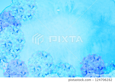 繡球花雨季花背景 繡球花雨季花背景 124706282