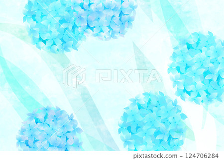 繡球花雨季花背景 124706284