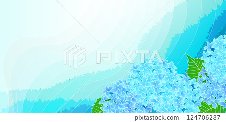 繡球花雨季花背景 124706287