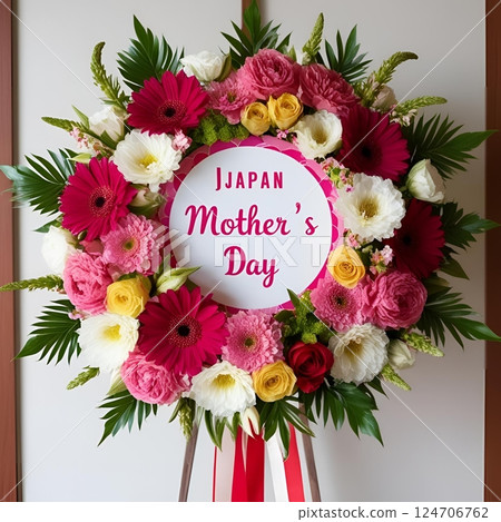 Mother's Day colorful flower background material 124706762