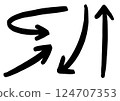 Hand-drawn arrow set, black 124707353