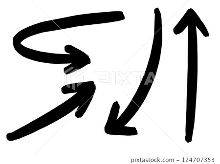 手繪箭頭集,黑色 手繪箭頭集,黑色 124707353