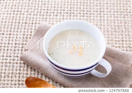 Potage soup with potatoes 124707888