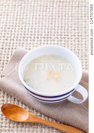 Potage soup with potatoes 124707889