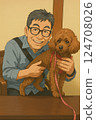 玩具貴賓犬得到寵物擁抱 124708026