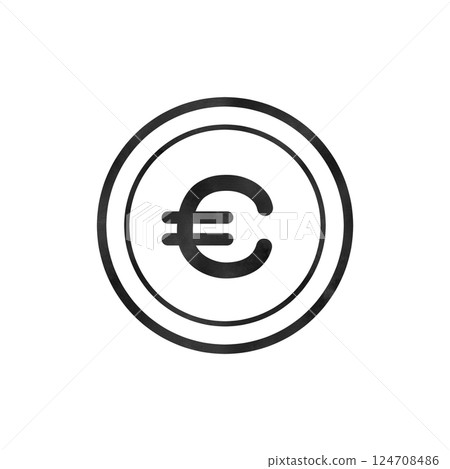 水彩風格歐元馬克硬幣圖標-歐洲貨幣符號 水彩風格歐元馬克硬幣圖標-歐洲貨幣符號 124708486