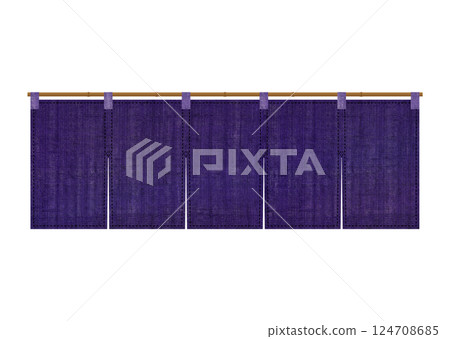 紫色亞麻窗簾 124708685