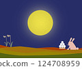 Full moon moon viewing background 124708959